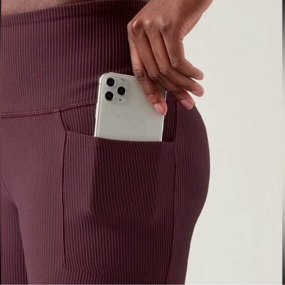 AHLETA Salutaion Stash Rib Flare Leggings - Picture 2 of 5